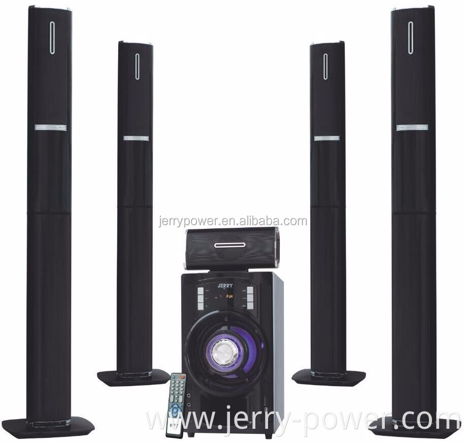 5.1 Wireless Speakers Surround Home Theater Withlong Standing Speaker And Heavy Bass